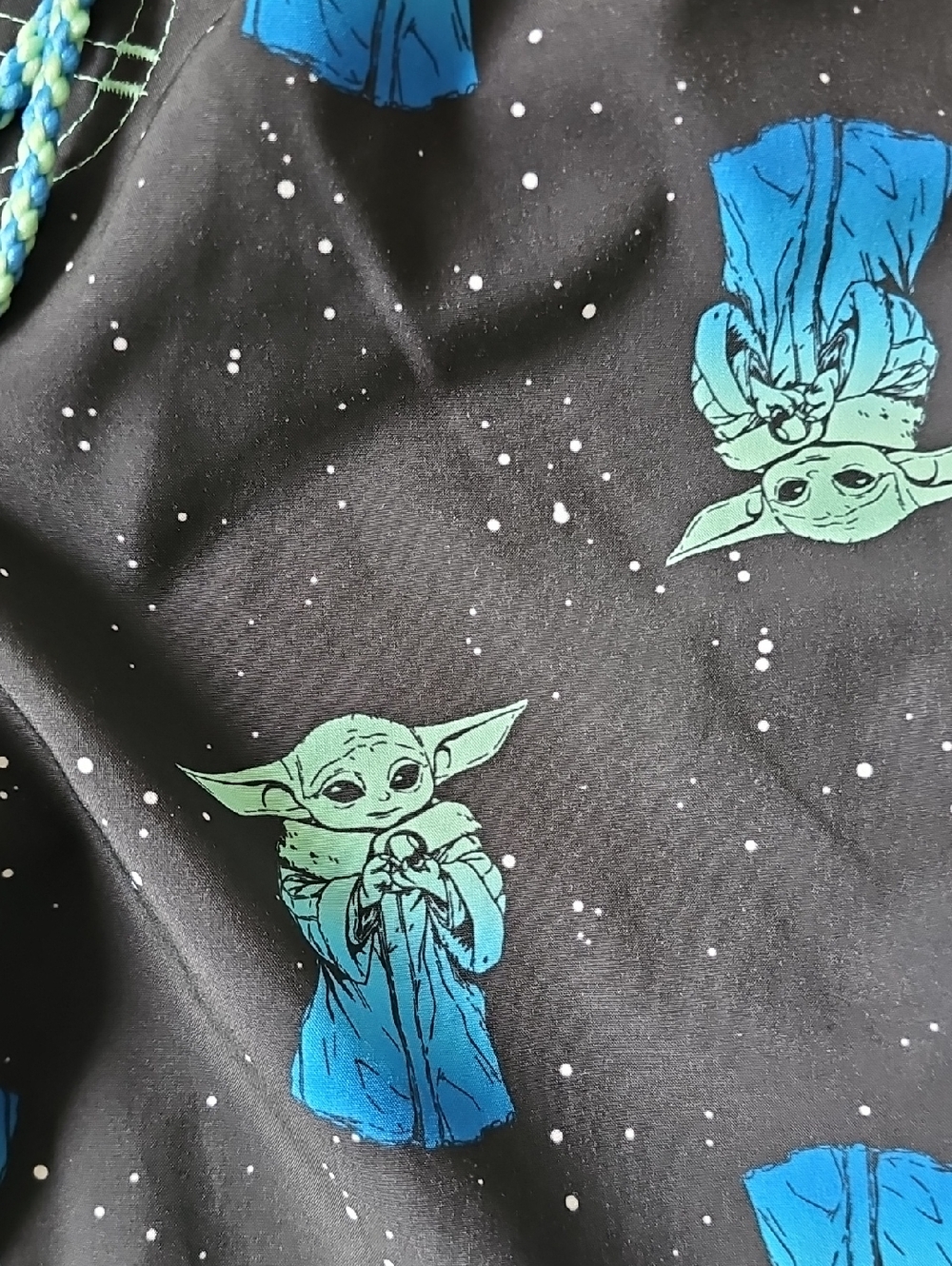 Kids Star Wars 'The Child' Baby Yoda Swim Trunks - Black & Blue - Picture 4 of 6